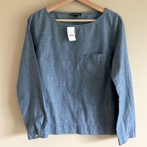 Long Sleeve Chambray Top